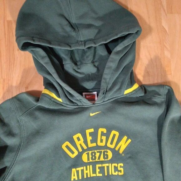 Vintage Nike Center Swoosh Oregon Ducks Hoodie Sweatshirt - Picture 3 of 12